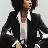 St. Agni - Linen Split Sleeve Blazer - Black