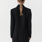 St. Agni - Linen Split Sleeve Blazer - Black