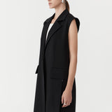 St. Agni - Sleeveless Tailored Blazer - Black