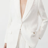 St. Agni - Tailored Linen Blazer - Ivory