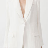 St. Agni - Tailored Linen Blazer - Ivory