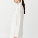St. Agni - Tailored Linen Blazer - Ivory