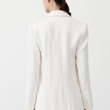 St. Agni - Tailored Linen Blazer - Ivory