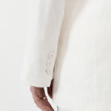 St. Agni - Tailored Linen Blazer - Ivory