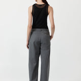 St. Agni - Deconstructed Waist Pants - Pewter Grey