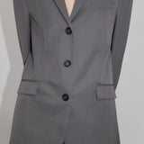 St. Agni - Homme Belted Blazer - Pewter Grey