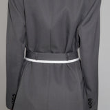 St. Agni - Homme Belted Blazer - Pewter Grey