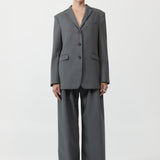 St. Agni - Homme Belted Blazer - Pewter Grey