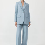 St. Agni - Single Button Tailored Blazer - Stone Blue