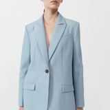 St. Agni - Single Button Tailored Blazer - Stone Blue
