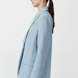 St. Agni - Single Button Tailored Blazer - Stone Blue