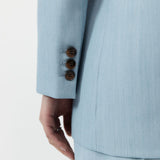 St. Agni - Single Button Tailored Blazer - Stone Blue