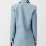 St. Agni - Single Button Tailored Blazer - Stone Blue