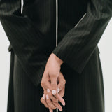 St. Agni - Pinstripe Maxi Coat - Black
