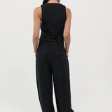 St. Agni - Tailored Linen Pants - Black