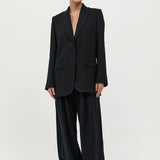 St. Agni - Tailored Linen Blazer - Black