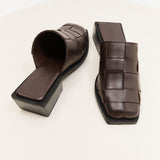 St. Agni - Woven Mules - Chocolate