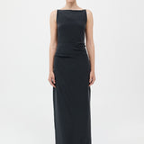St. Agni - Silk Tuck Dress - Black