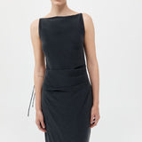St. Agni - Silk Tuck Dress - Black