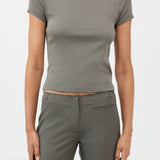 St. Agni - Raw Edge Pants - Smokey Olive