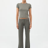 St. Agni - Raw Edge Pants - Smokey Olive