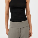 St. Agni - Wide Waistband Pants - Smokey Olive