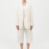 St. Agni - Belt Detail Blazer - Milk