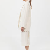 St. Agni - Belt Detail Blazer - Milk
