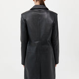 St. Agni - Leather Longline Jacket - Black