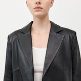 St. Agni - Leather Longline Jacket - Black