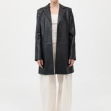 St. Agni - Leather Longline Jacket - Black