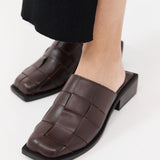 St. Agni - Woven Mules - Chocolate