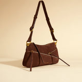 MANU ATELIER - Three Zipped Chocolate Suede