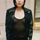 St. Agni - Leather Trench Coat - Black