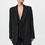 St. Agni - Wool Double Layer Blazer - Black