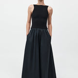 St. Agni - Bateau Cut Out Dress - Black
