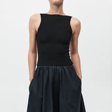 St. Agni - Bateau Cut Out Dress - Black