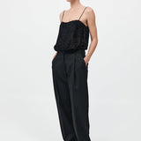 St. Agni - Tailored Pleat Pants - Black