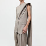 St. Agni - Melange Scarf Blazer - Rye
