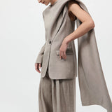 St. Agni - Melange Scarf Blazer - Rye