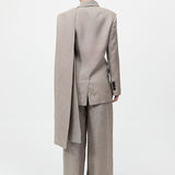 St. Agni - Melange Scarf Blazer - Rye