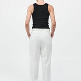 St. Agni - Tailored Pleat Pants - White
