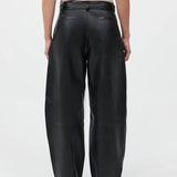 St. Agni - Leather Balloon Pants - Black