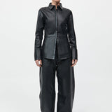 St. Agni - Leather Balloon Pants - Black
