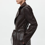 St. Agni - Leather Trench Coat - Chocolate