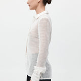 St. Agni - Fitted Cotton Grid Shirt - White