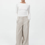 St. Agni - Utility Pleat Pants - Creme