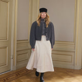 ROHE - Double-layer wool top | mid grey melange