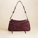 MANU ATELIER - Three Zipped Baguette Merlot Soft
