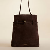 MANU ATELIER - Tote du Jour Deep Brown Suede